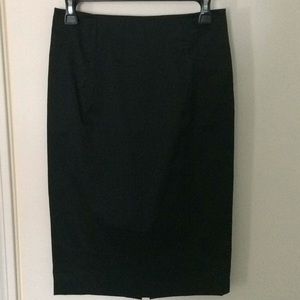 Samuel Dong black taffeta tuxedo skirt